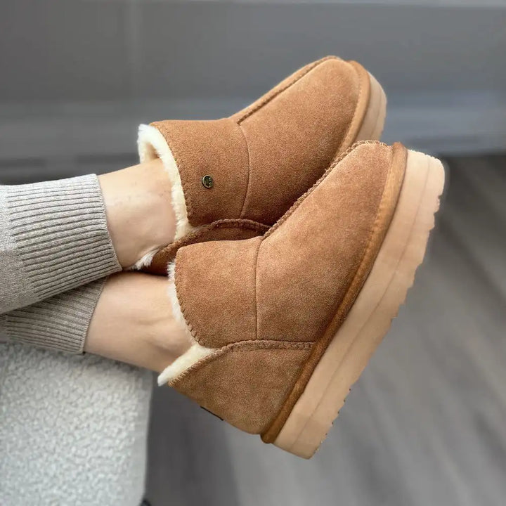 Willow suède plateau cognac thumbnail 1